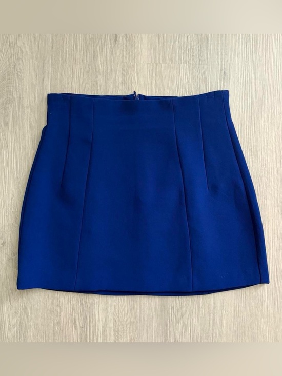 Zara Dresses & Skirts - Zara Royal Blue Mini Skirt - Structured A-Line
